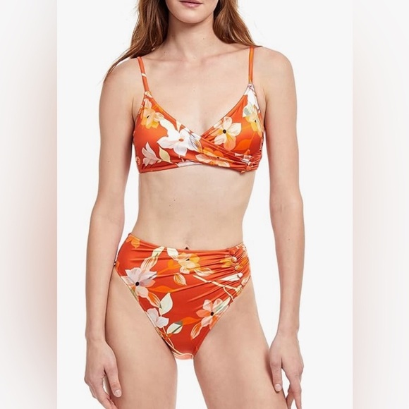 Gottex NWT Amore Spice Floral Rust Two Piece Swim Set - Picture 1 of 12